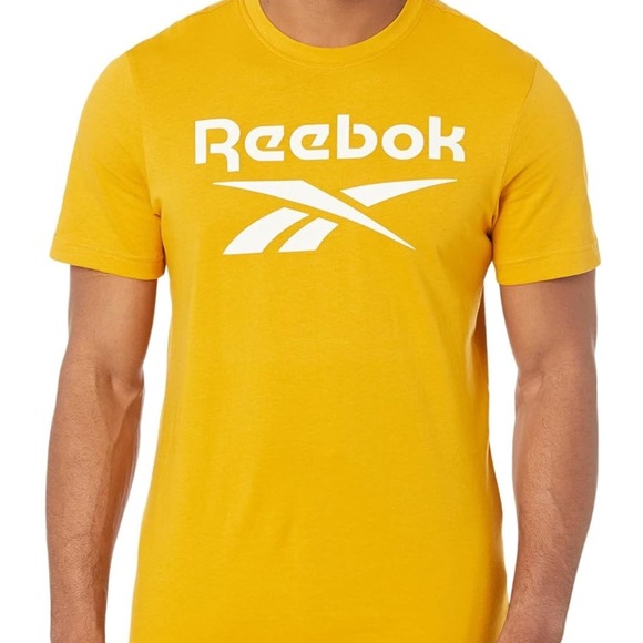 Reebok Tops - Reebok | Yellow Big Logo T Shirt